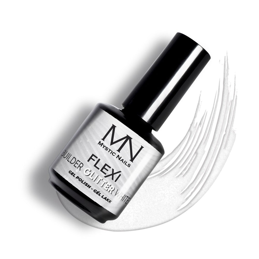 Mystic Nails - Flexi Builder Glitter White - 12ml