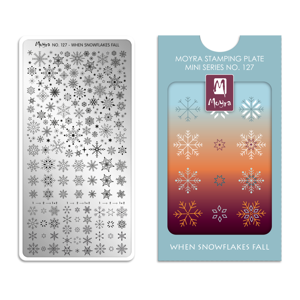 Moyra - Mini Stamping Plate 127 - When Snowflakes Fall