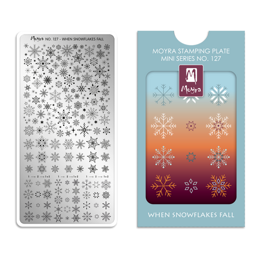 Moyra - Mini Stamping Plate 127 - When Snowflakes Fall