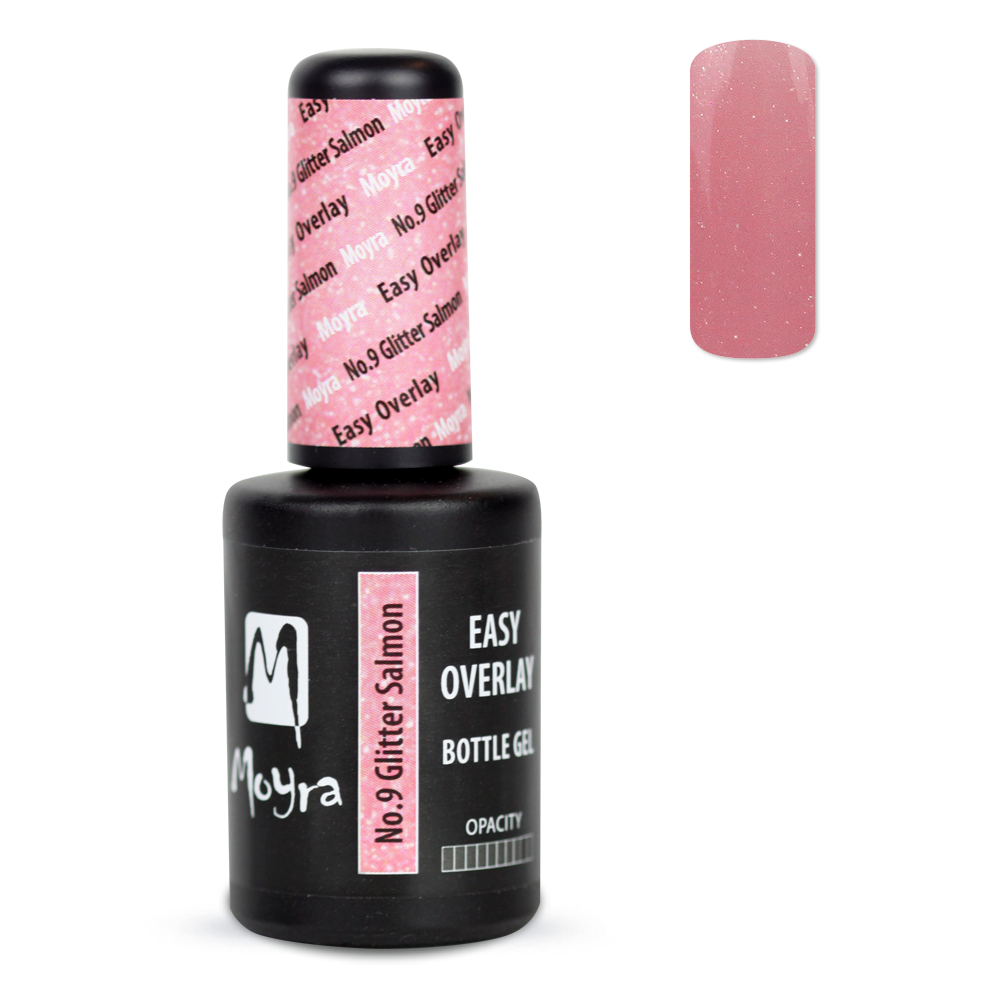 Moyra - Easy Overlay Bottle Gel - No.9 Glitter Salmon