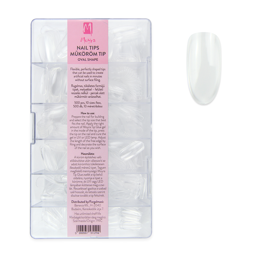 Moyra Nail Tips (full cover) - Oval Shape