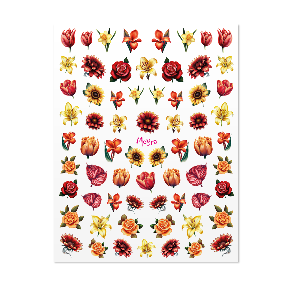 Moyra Watertransfer Sticker Selection NO. 05 Flowers