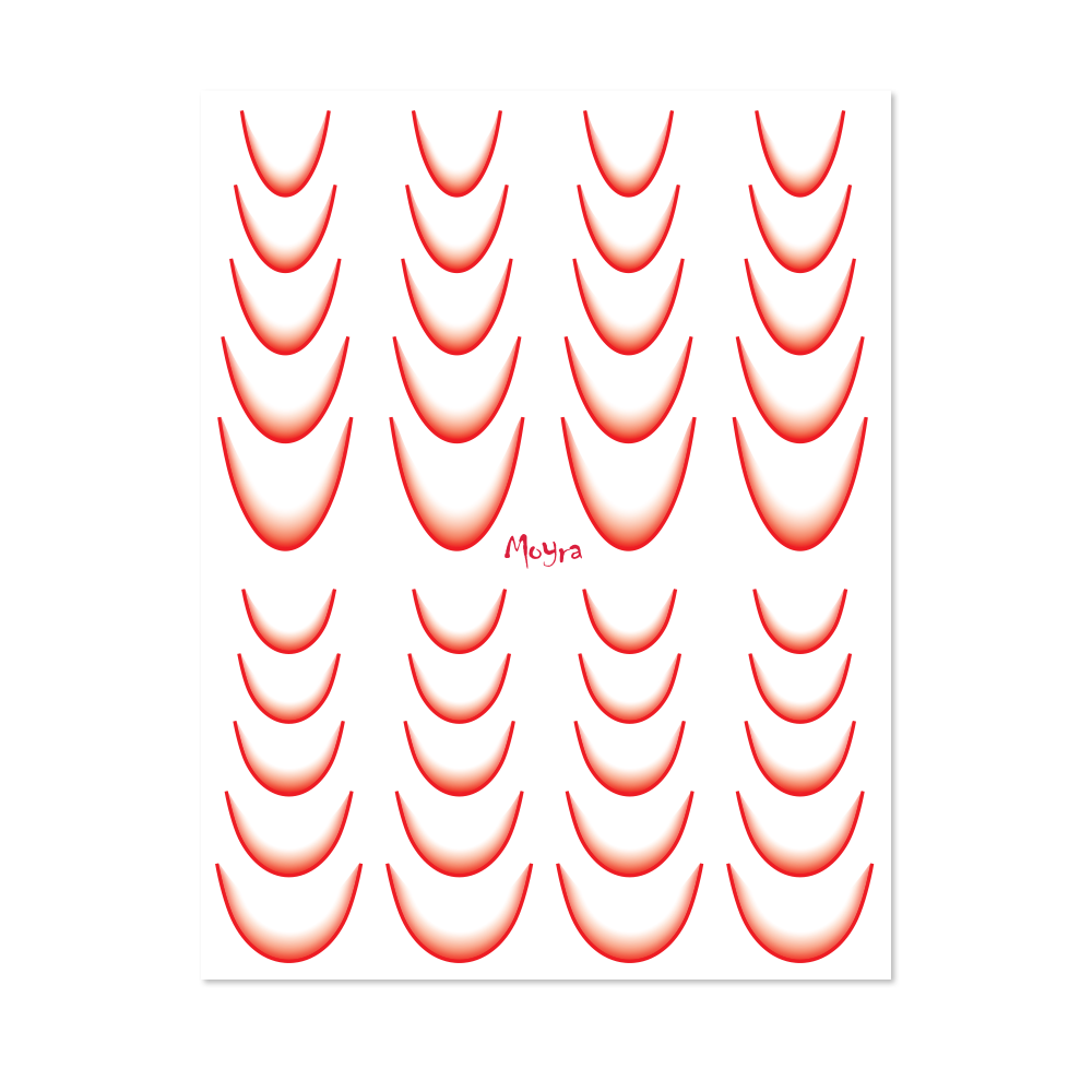 Moyra Watertransfer Sticker Selection Ombre No. 06 Red