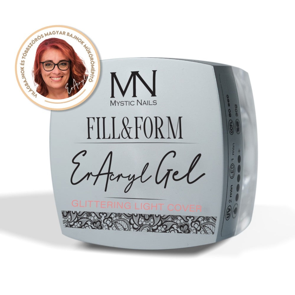 Mystic Nails - Fill&Form ErAcryl Gel - Glittering Light Cover Acrygel (HEMA-free) 30g