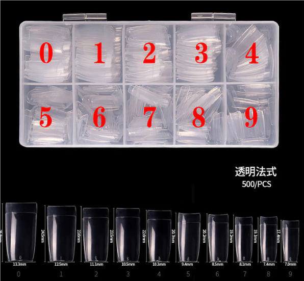 Clear Square Half Tip 0505