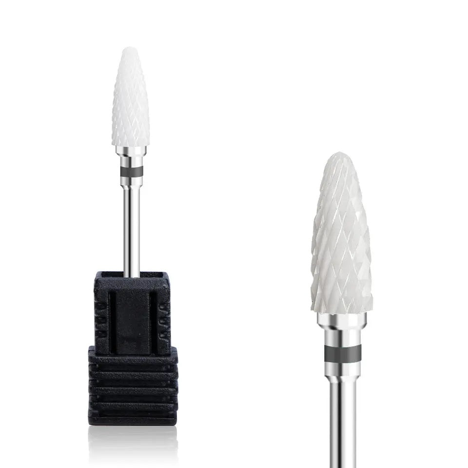 Ceramic Flame Cone Nail Drill Bit - Extra Coarse