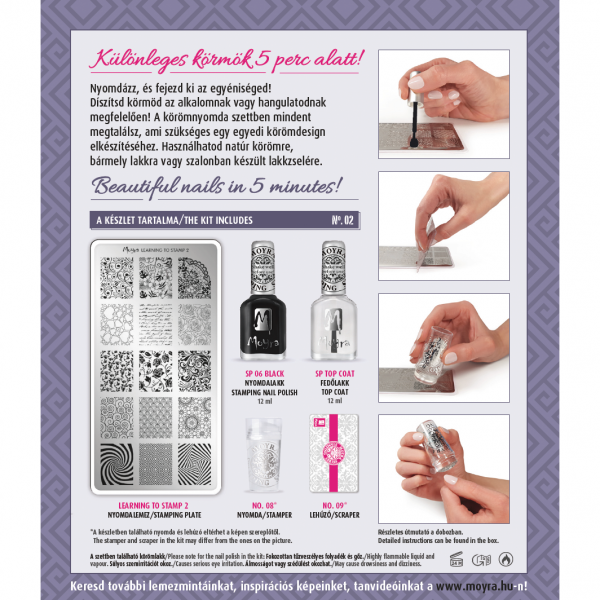 Moyra Nail Stamping kit No. 02 - Learning to stamp