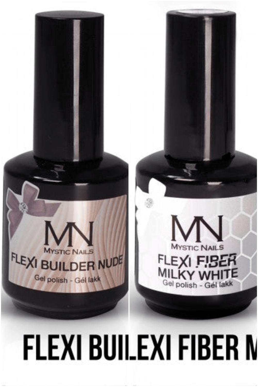 Mystic Nails Flexi Builder Nude and Flexi Fiber Milky White Bundle