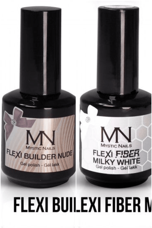 Mystic Nails Flexi Builder Nude and Flexi Fiber Milky White Bundle