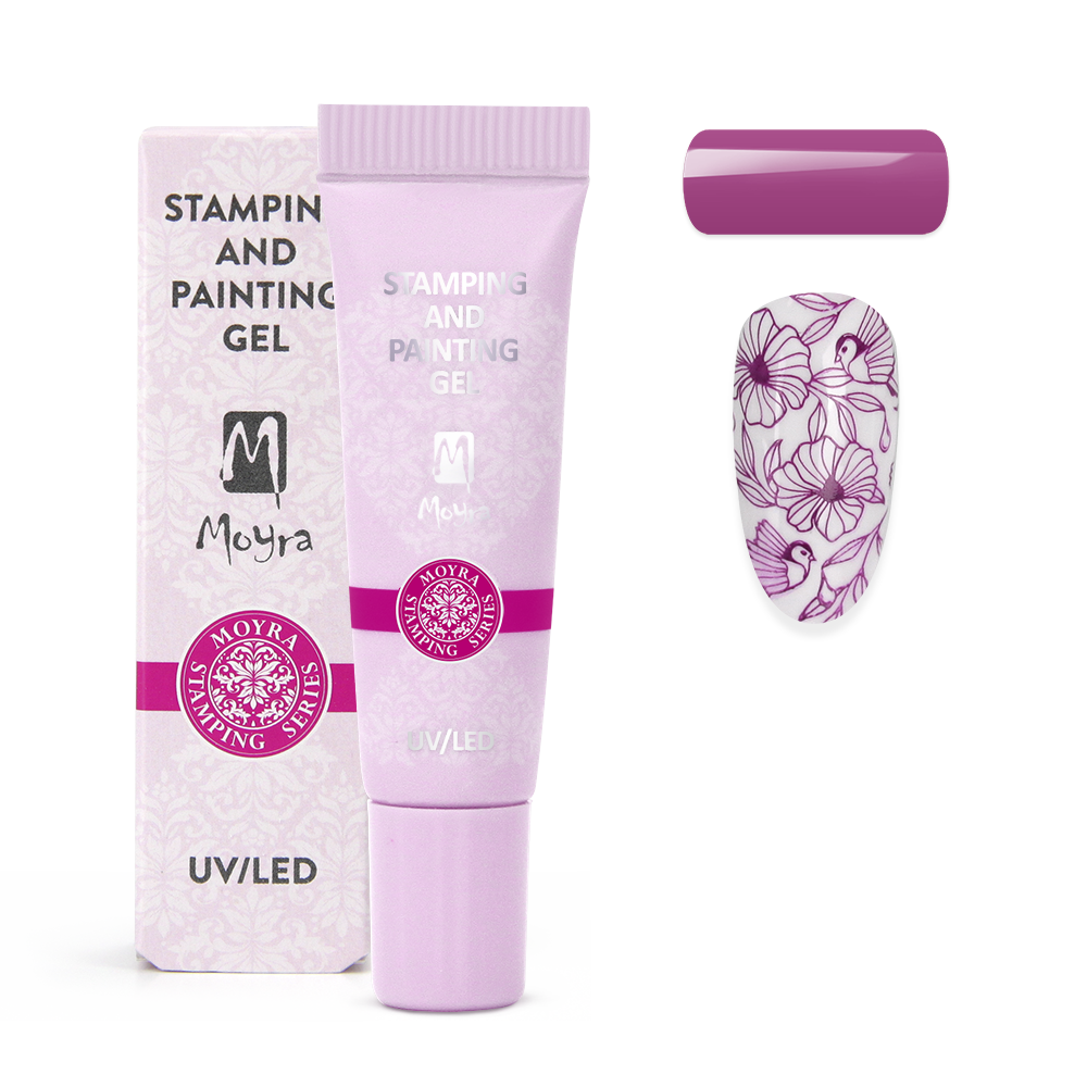 Moyra Stamping and painting gel - No.15 Mauve