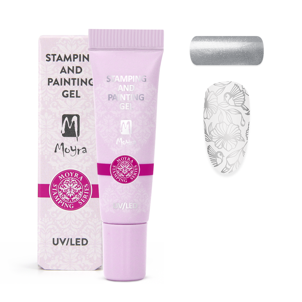 Moyra Stamping and painting gel - No.19 Silver
