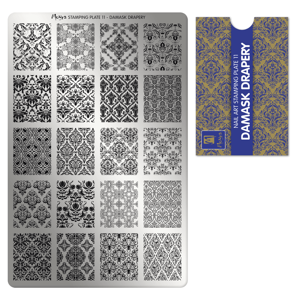 Moyra Stamping Plate - 11 - Damask drapery