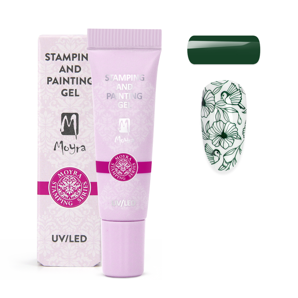 Moyra Stamping and painting gel - No.18 Dark Green