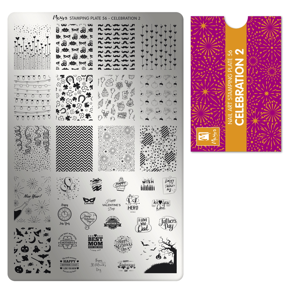 Moyra Stamping Plate - 56 - Celebration 2