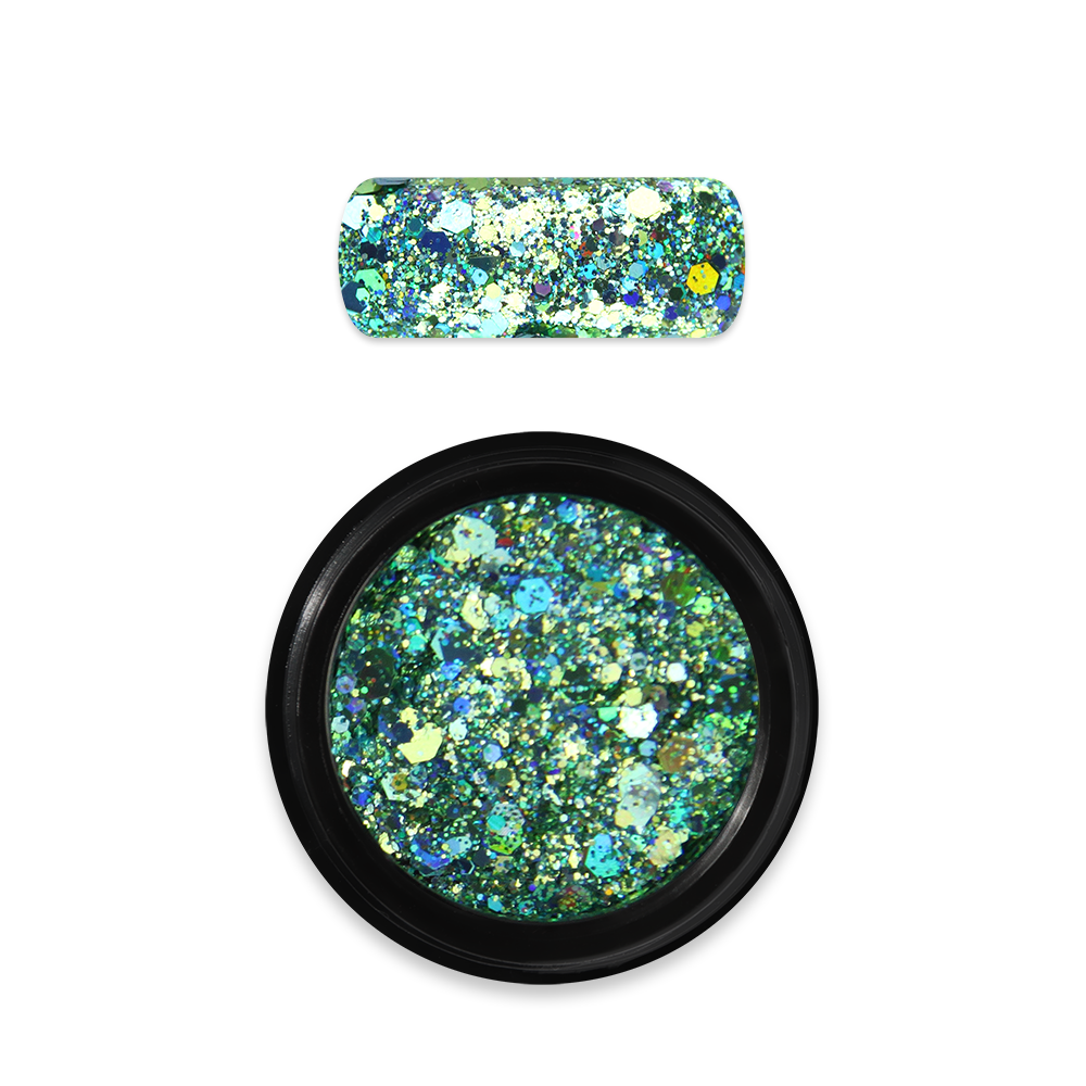 Moyra Holo Glitter Mix - No.19 - Turquoise Green