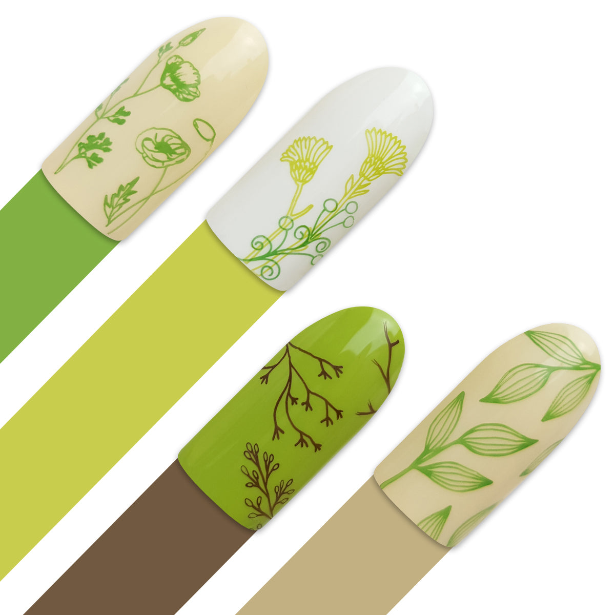 Moyra Stamping Plate - 97 - Green leaves 2