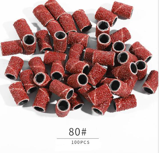 Nail Drill Bit - Sanding Band 80 grit - 100 pc