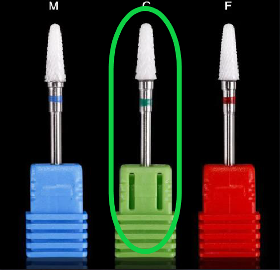 Nail Drill Safety Bit - Small cone - Course