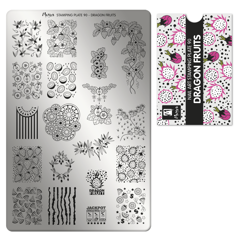 Moyra Stamping Plate - 90 - Dragon fruits