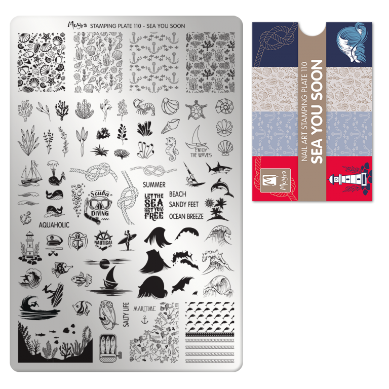 Moyra Stamping Plate - 110 - Sea you soon