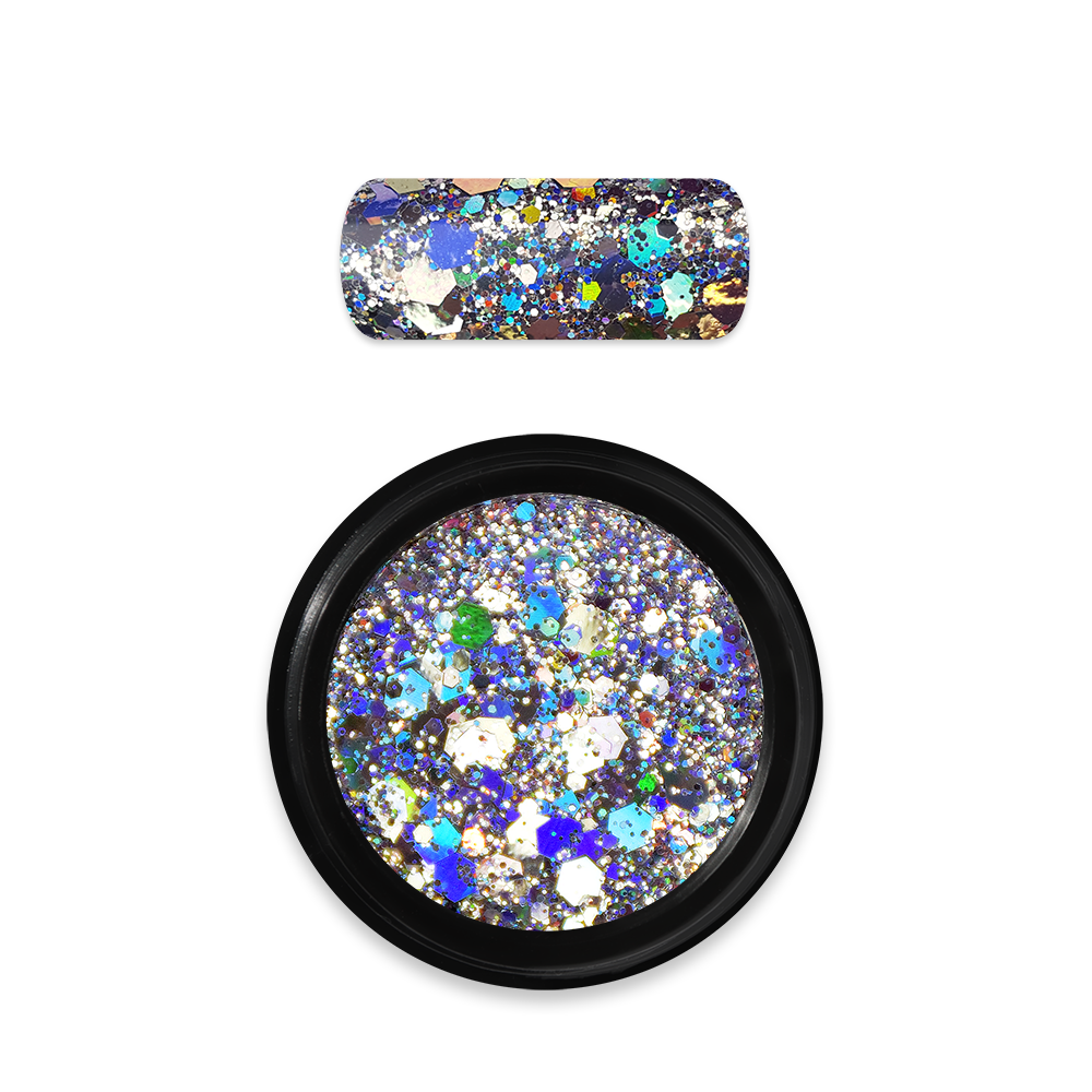 Moyra - Holo glitter mix - 01 - Silver