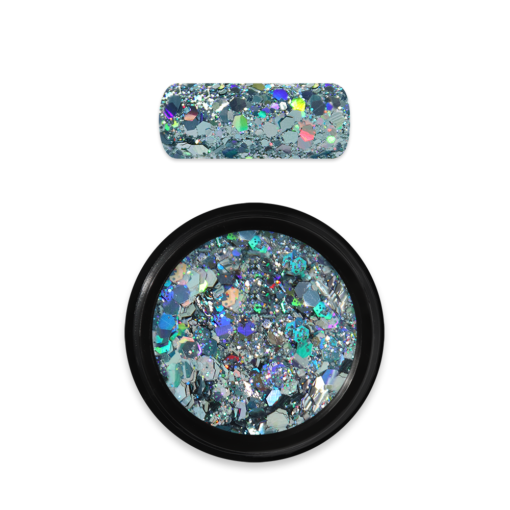 Moyra - Holo glitter mix - 09 - Light blue