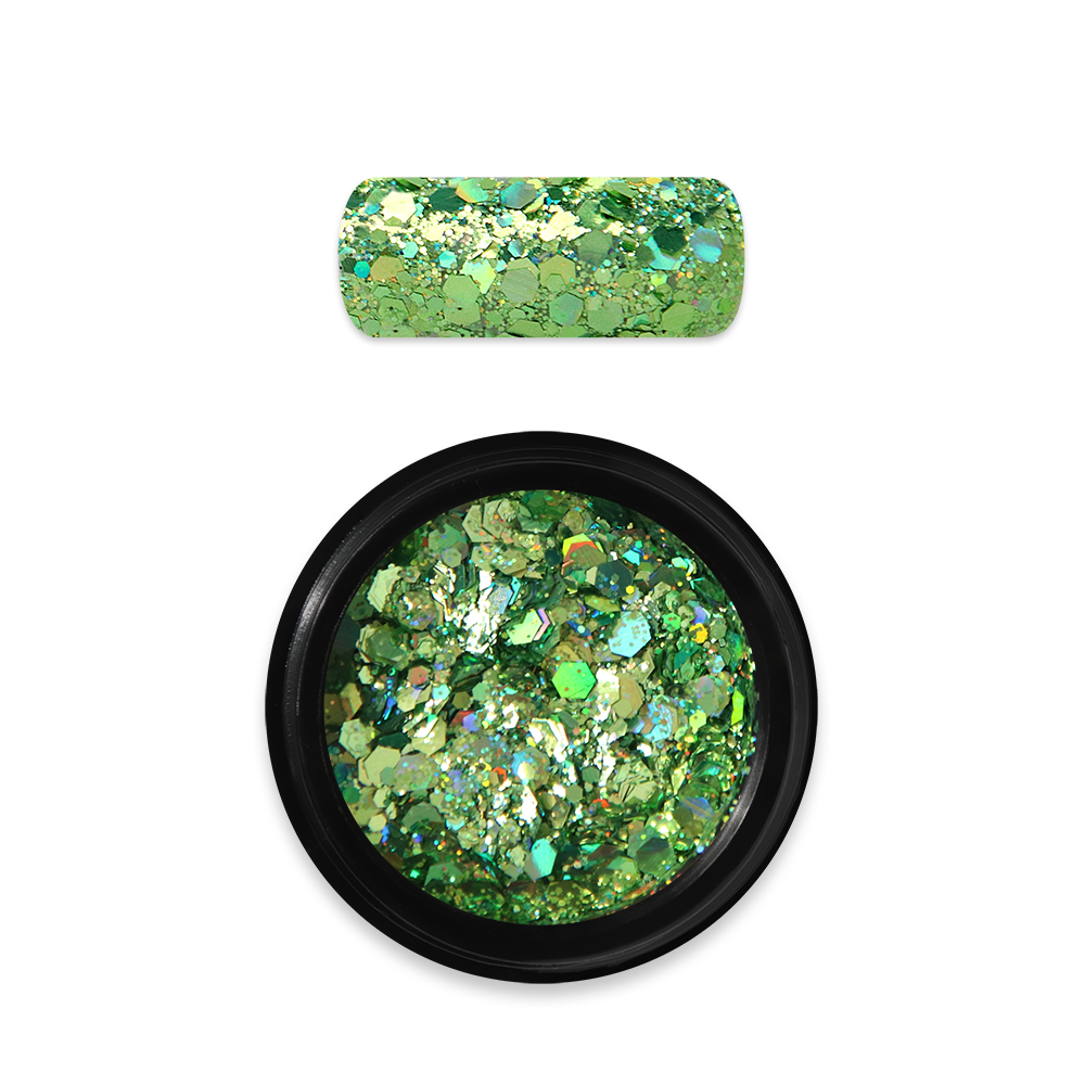 Moyra - Holo glitter mix - 08 - Green
