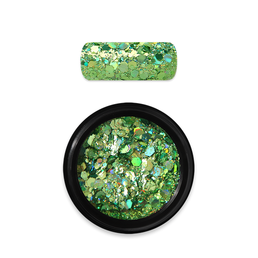 Moyra - Holo glitter mix - 08 - Green
