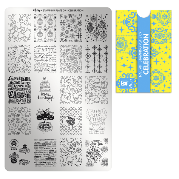 Moyra  Stamping Plate - 09 - Celebration