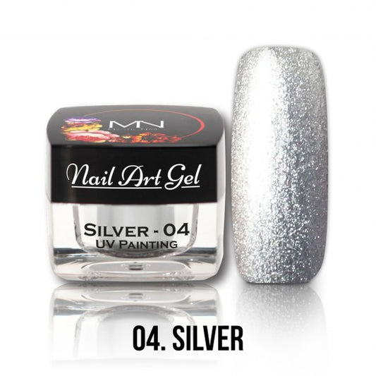 Mystic Nails - Nail Art Gel - 004 - Silver (HEMA-free)