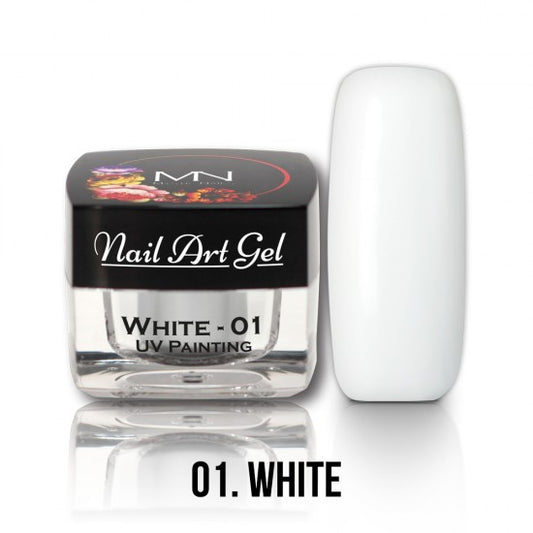 Mystic Nails - Nail Art Gel - 001 - White (HEMA-free)