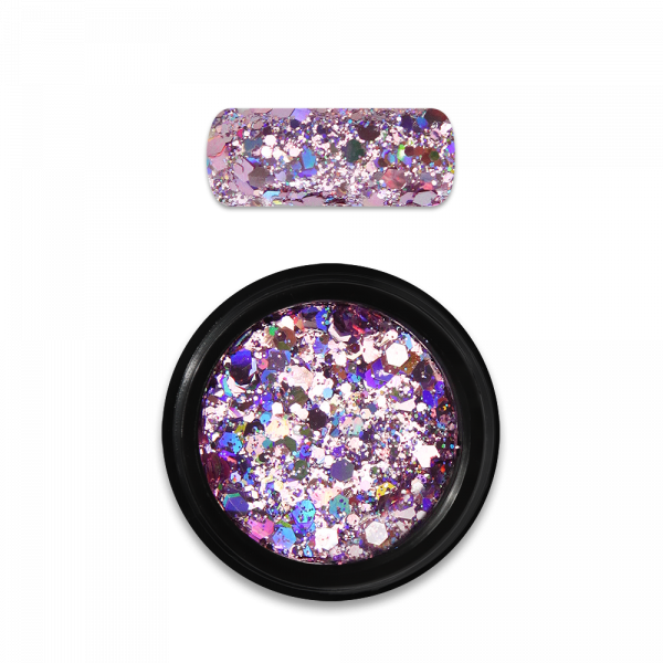 Moyra - Holo glitter mix - 03 - Rose