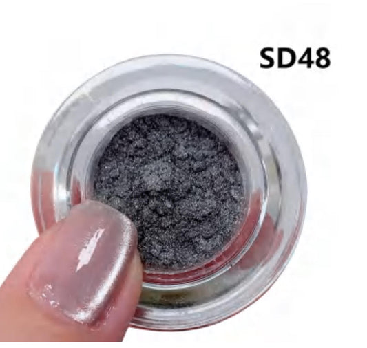 Magnetic Nail Art Powder - Silver - SD48