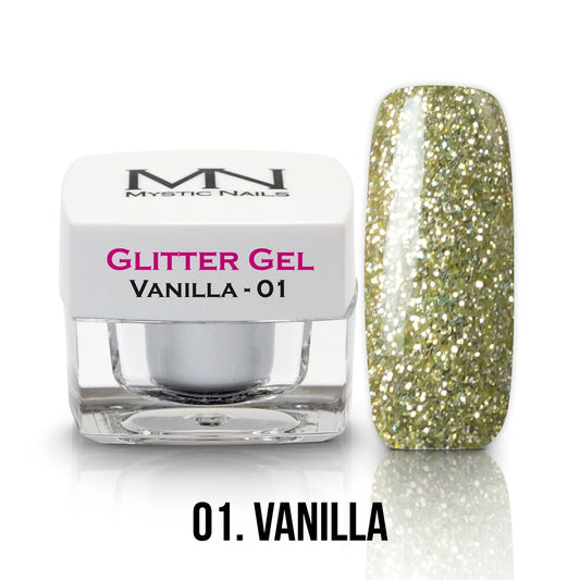 Mystic Nails - Glitter Gel - no. 001 - Vanilla