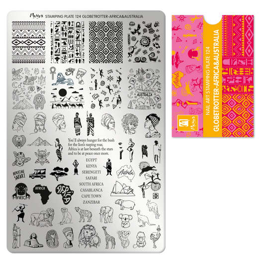 Moyra Stamping Plate - 124 - Globetrotter - Africa&Australia
