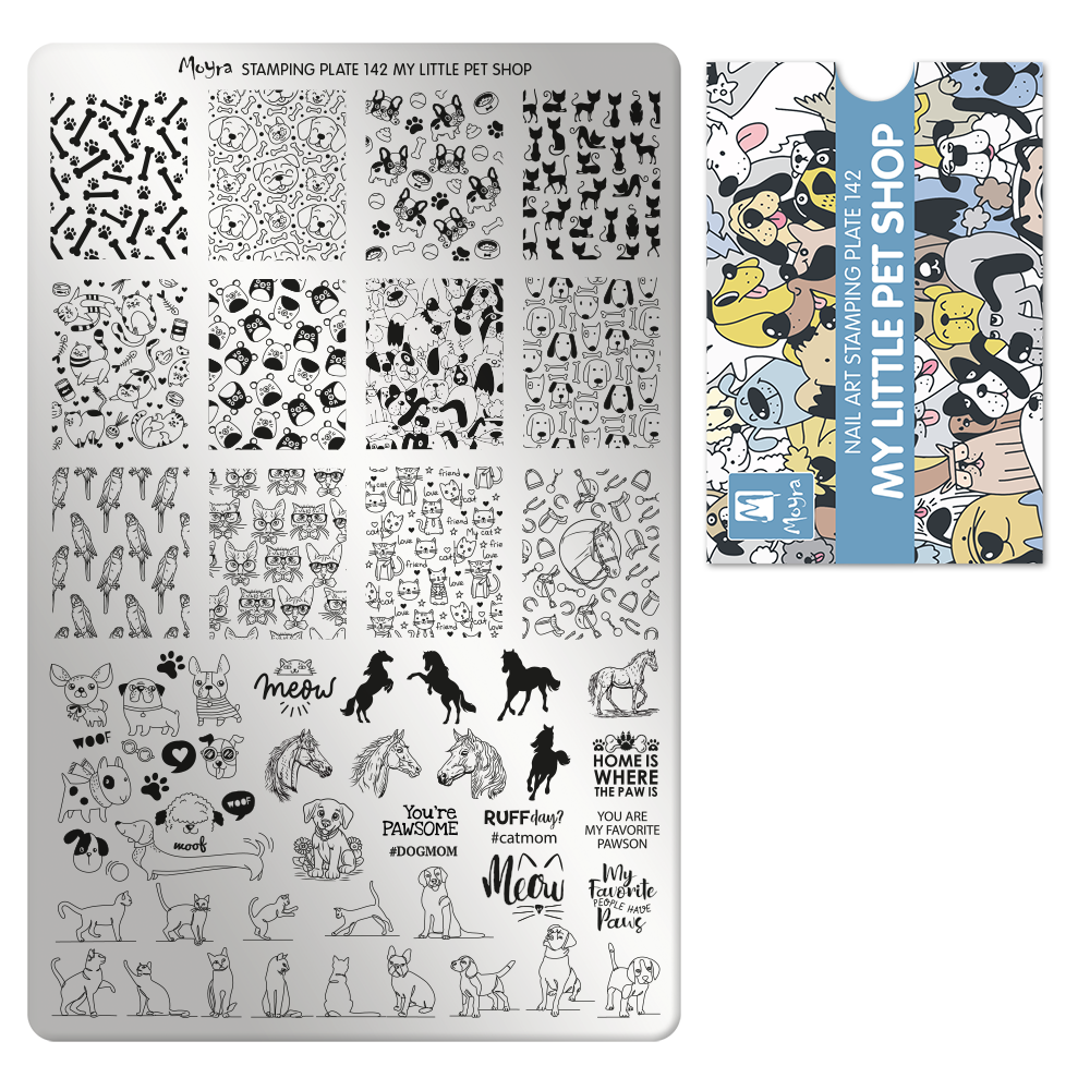 Moyra Stamping Plate - 142 - My Little Pet Shop