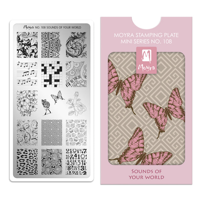 Moyra Mini Stamping Plate - 108 - Sounds of your world