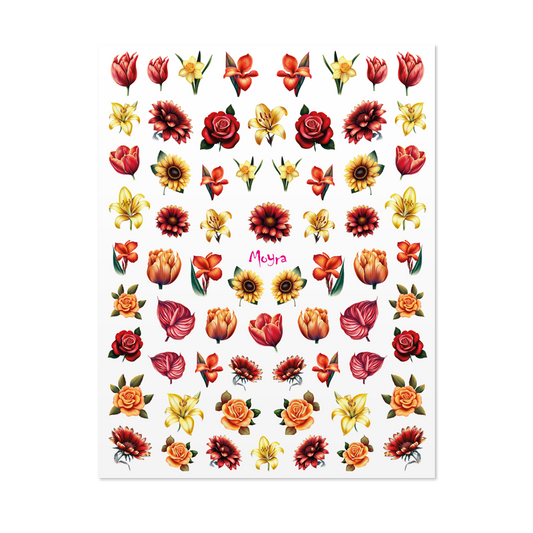 Moyra Watertransfer Sticker Selection NO. 05 Flowers
