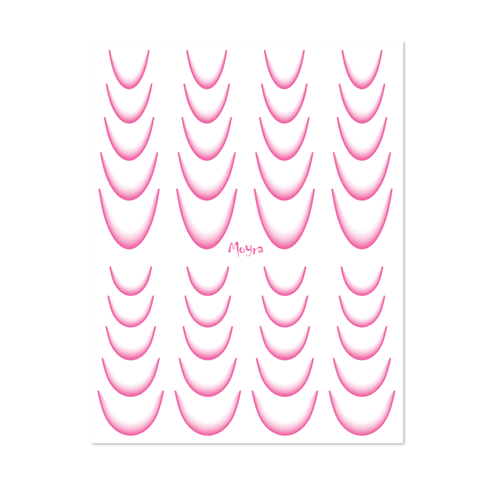 Moyra Watertransfer Sticker Selection Ombre No. 08 Pink