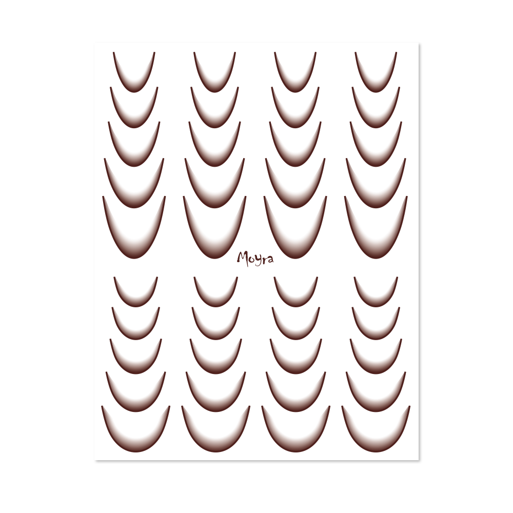 Moyra Watertransfer Sticker Selection Ombre No. 09 Brown