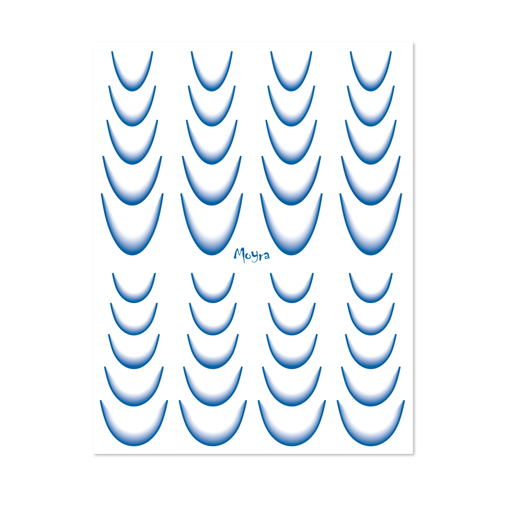 Moyra Watertransfer Sticker Selection Ombre No. 10 Blue