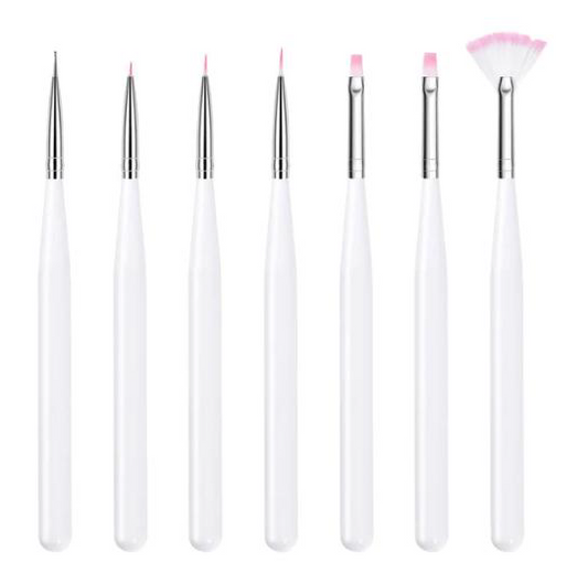 Nail Art Brush Set - 7 pieces