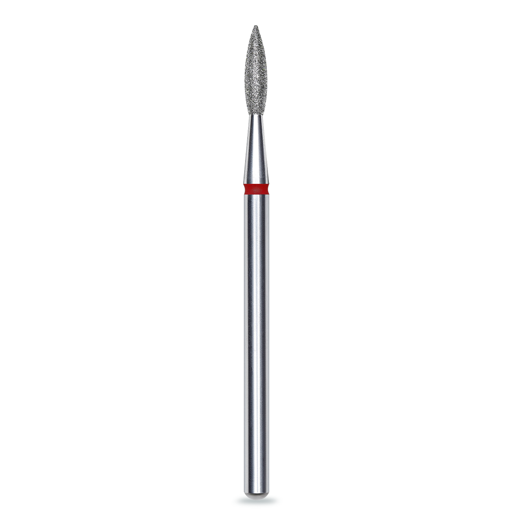 Moyra - Staleks Diamond FLAME drill bit, RED, 2.1 mm/8 mm