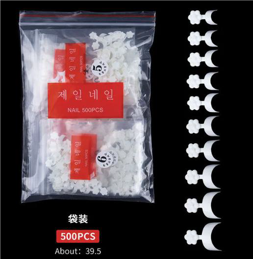 Mini Nail Extension Half Cover Tips in White (500 pcs)