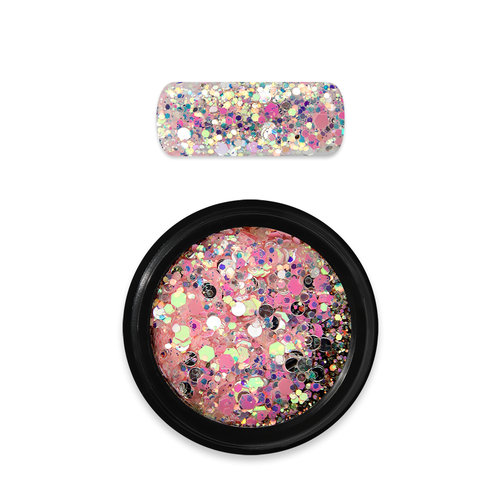Moyra Holo Glitter Mix - 24 - Chameleon baby pink