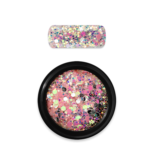 Moyra Holo Glitter Mix - 24 - Chameleon baby pink