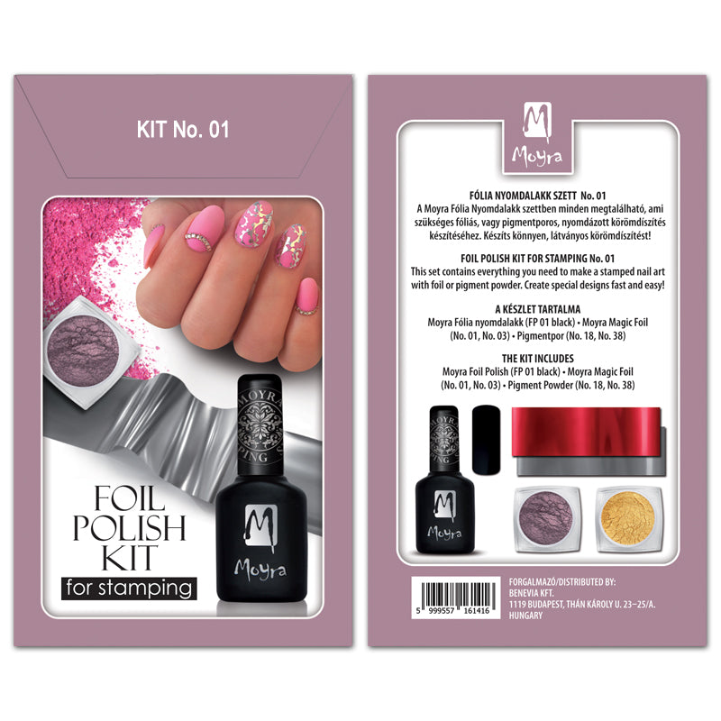 Moyra Foil Polish Kit for Stamping No.01