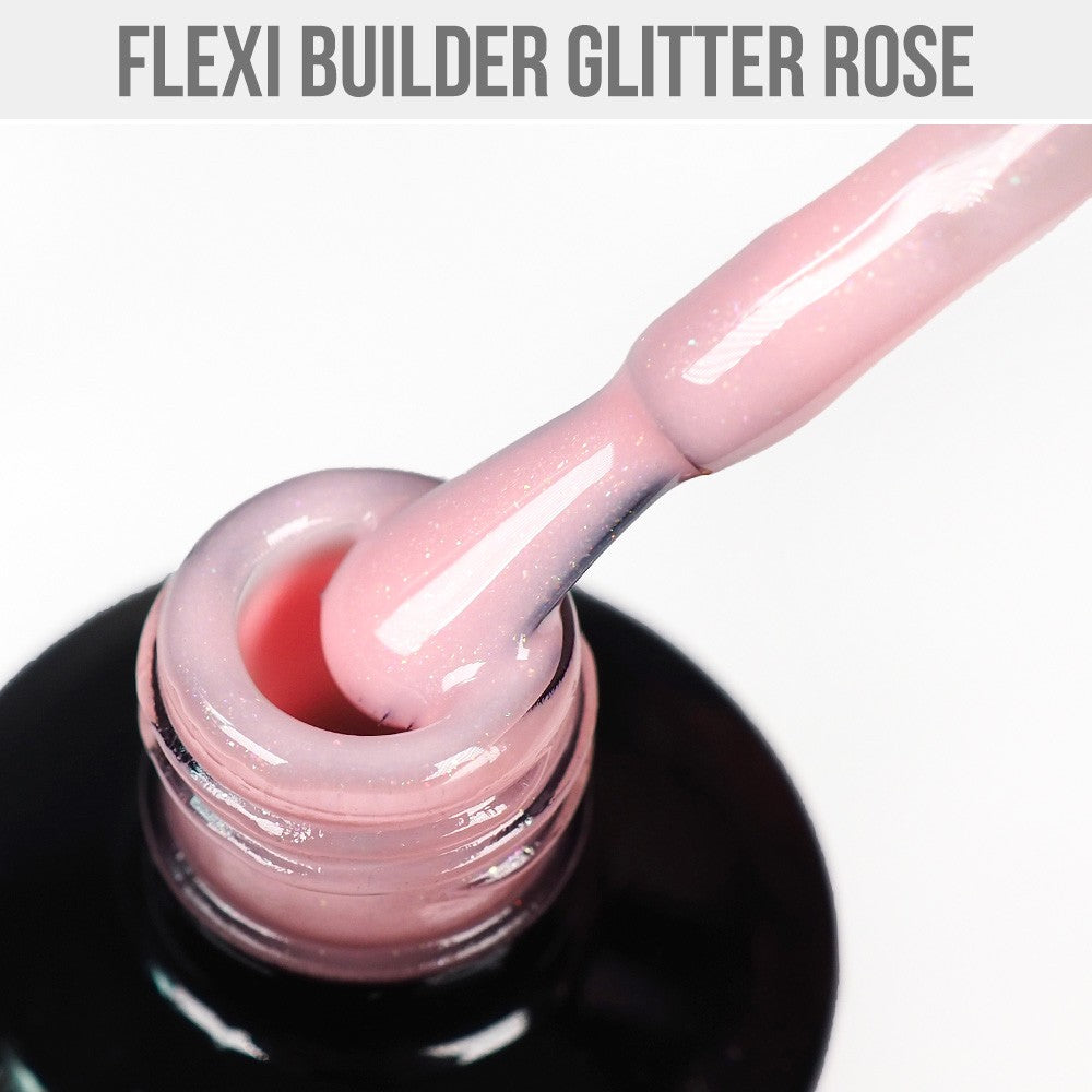 Mystic Nails - Flexi Builder Base Glitter Rose - 12ml