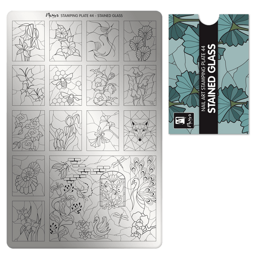 Moyra Stamping Plate - 44 - Stained glass