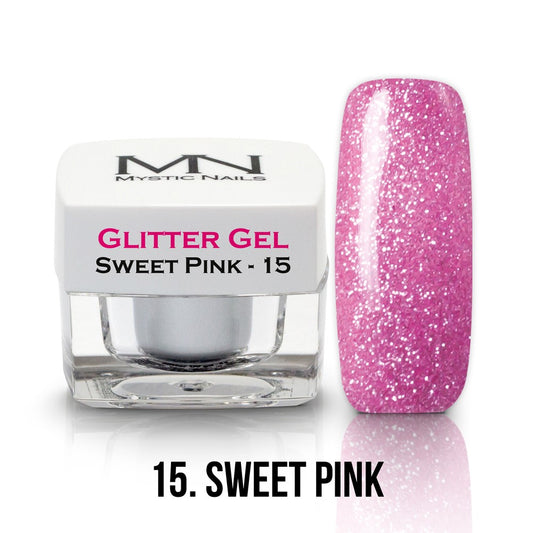 Mystic Nails - Glitter Gel - no.015. - Sweet Pink